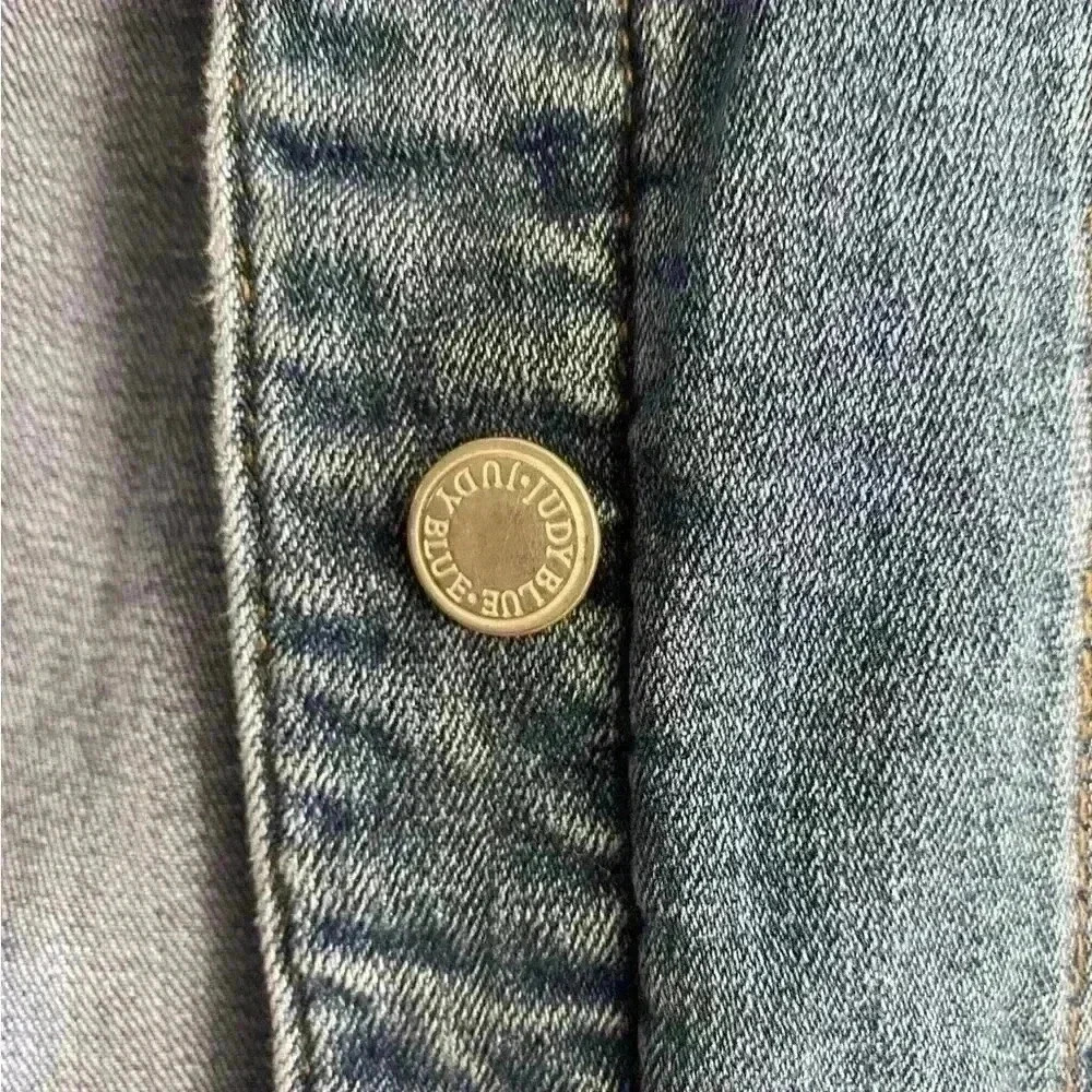 JUDY BLUE Destroyed/Distressed Denim Jacket - Picture 8 of 10